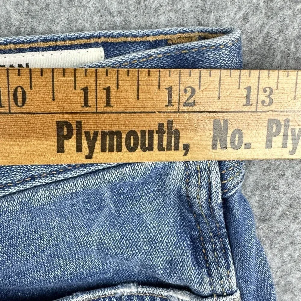 Rag & Bone Jean Shorts Womens 25 Blue Med Wash Cut Off Raw Hem Snap Button Fly